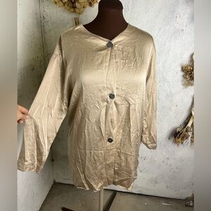 Vintage 90s Victorias Secret Silk Wide Arm Sleep Dress Small